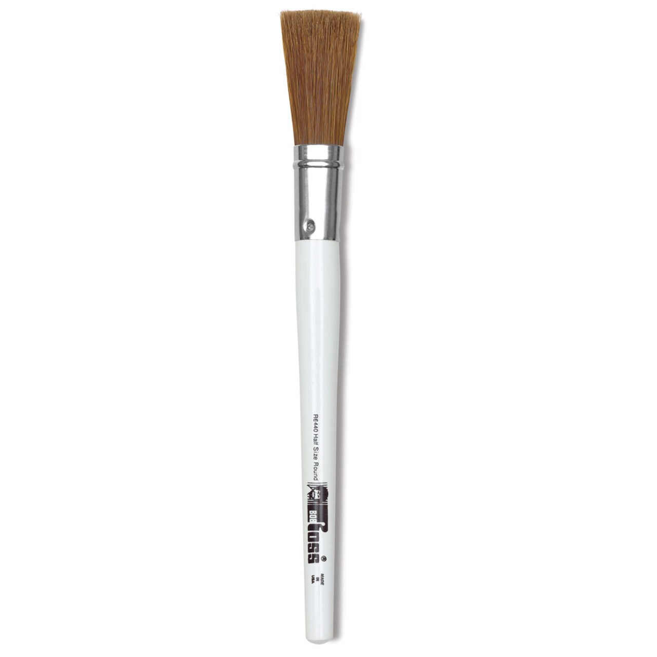 Bob Ross Synthetic and Bristle Blend Brush - Half-Size Round, Size 3/4"